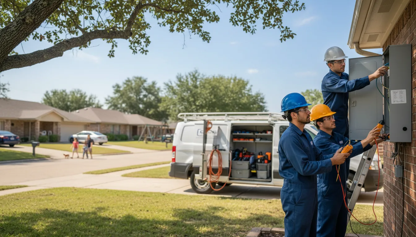 Certified electrician providing emergency electrical services in Godley, TX